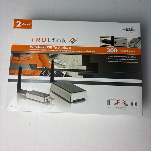 とうきょう* TruLink Wireless USB To Audio Kit 29594 In-Room Up To 30 Feet